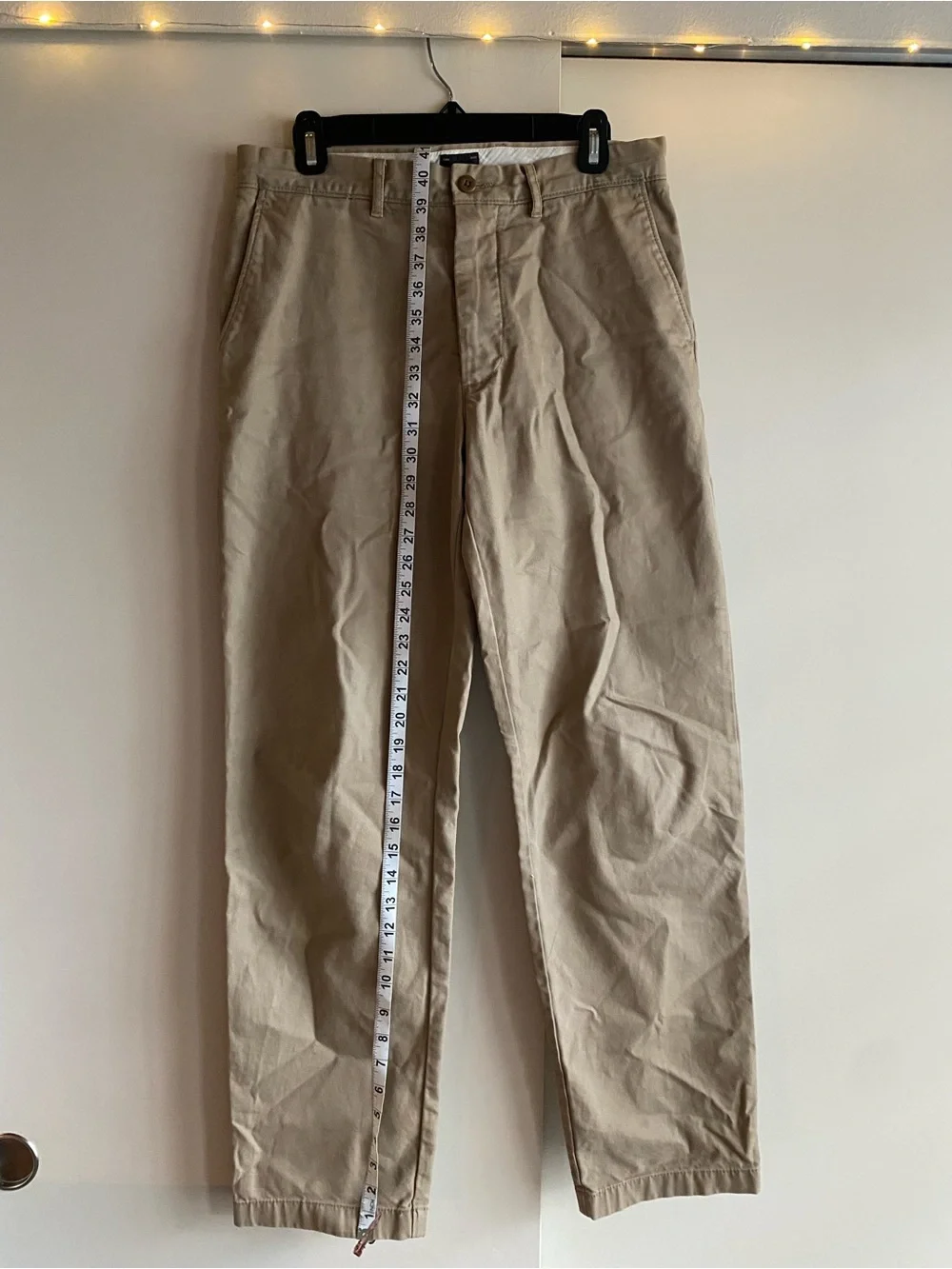 J Crew Men's Khaki Classic Relaxed Fit Chinos 100% Cotton Size W 30 L 32